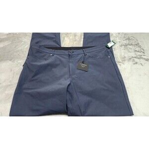 01.Algo Mens 38X32 Navy Blue Warp tech Commute 5 Pocket Slim Fit Pants NWT